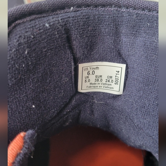 Vans Atwood Hi Canvas Blue/Orange Skate Kids Shoes Size 6 - Picture 7 of 7